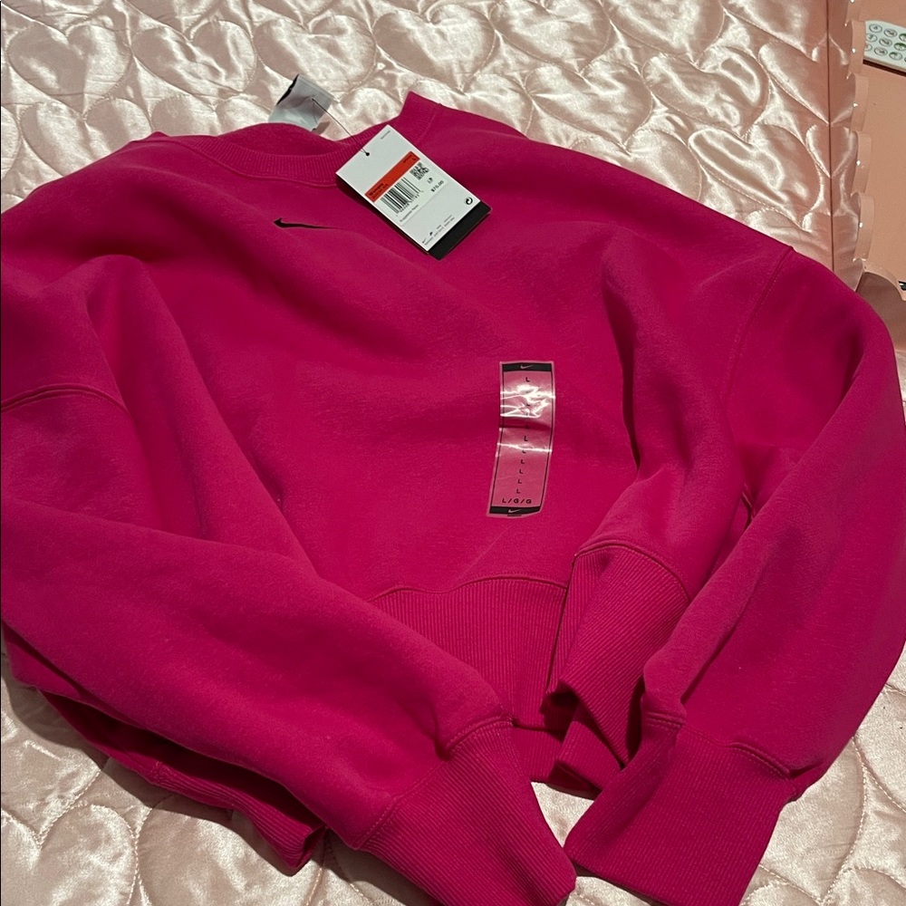 Nike Women's Fuchsia Crew Neck Sweater